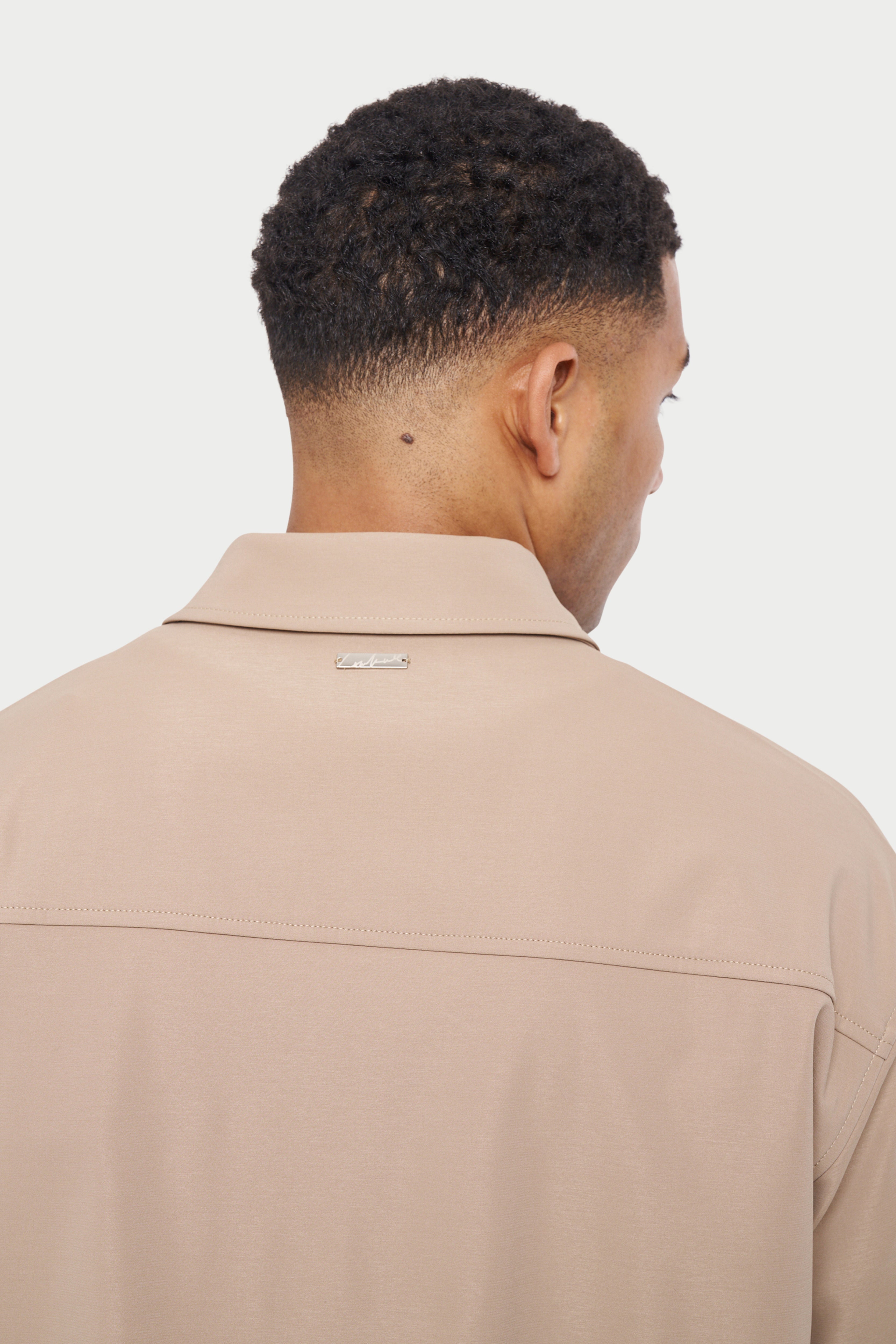 TECHNICAL HEAVYWEIGHT ZIP OVERSHIRT - BEIGE – The Couture Club