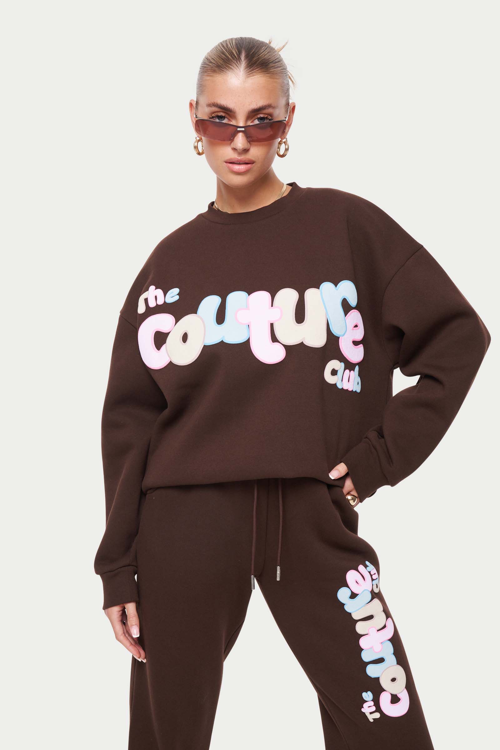 Chocolate Couture Bubble Oversized Sweatshirt The Couture Club